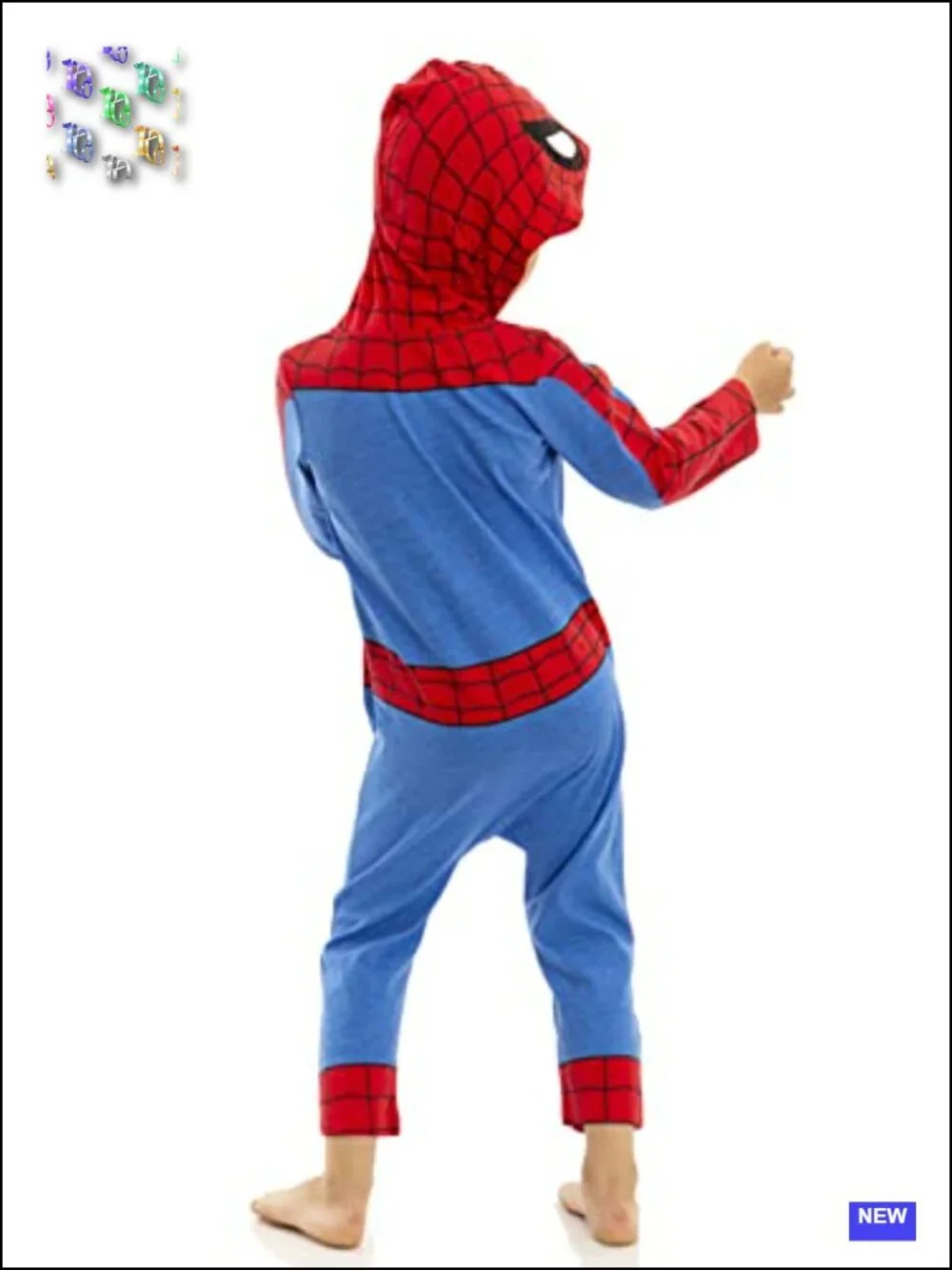 Marvel Spider-Man Cosplay Zip Up Coverall Toddler Boys Halloween Costume
